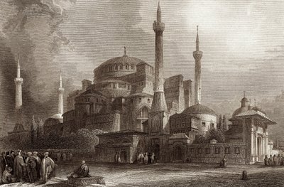 Sankt Sophia / Hagia Sophia Konstantinopel af Unbekannter Künstler
