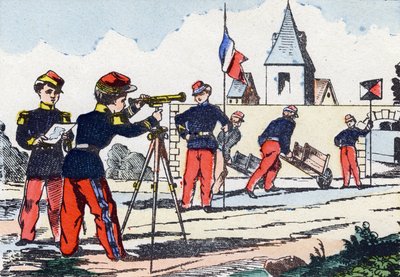 Stalkere. Indgravering i "Børns militæralfabet"". Billedsprog af Pont-a-Mousson, ca. 1890. 20 sider. Sol: 28,5x21 cm af Unbekannt