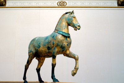 Statue af en af de fire triumferende quadriga-heste i San Marco af Unbekannt