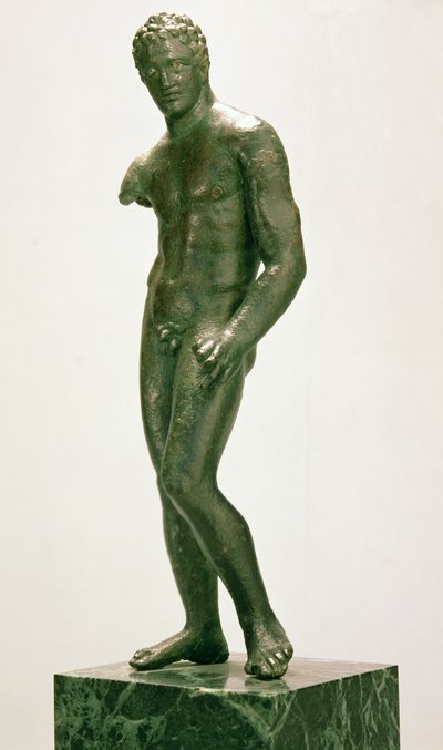 Statuette af en mandlig bokser, græsk, ca. 400-375 f.Kr. (bronze) af Unbekannt