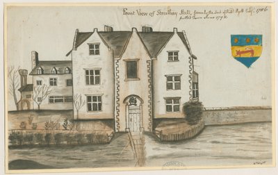 Streethay Hall: vandfarvemaleri, 1786 af Unbekannt