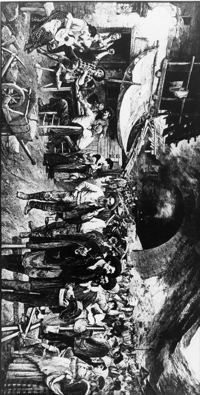 Schweiz Gotthard Railway Construction (s/h foto) af Unbekannt