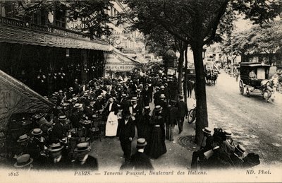 Taverne Pousset, Boulevard des Italiens, Paris af Unbekannter Künstler