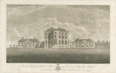Teddesley Hall: gravering og [slutningen af det 18. århundrede] af Unbekannt