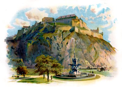 The Castle Rock, Edinburgh af Unbekannter Künstler