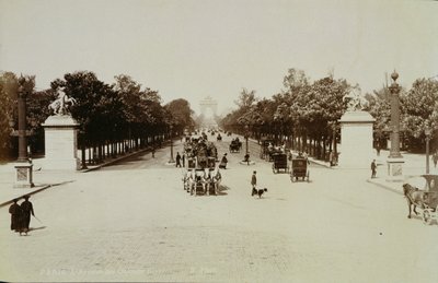 Champs Elysees, Paris (sepiafoto) af Unbekannt