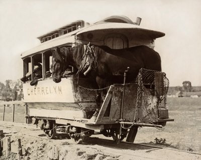 The Cherrelyn Horse Car, Denver, Colorado, ca. 1890 (s/h-foto) af Nicolas Liez