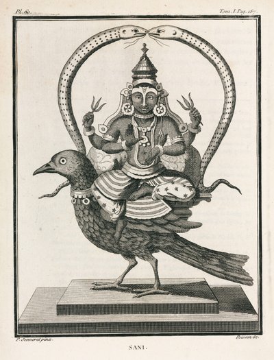Den hinduistiske gud Sani af Unbekannt