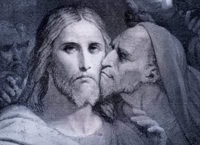 Kysset - Judas Iskariot kysser Jesus Kristus i Getsemane Have, fra 