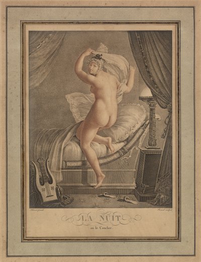Natten, Paris, ca. 1815 (gravering) af Unbekannter Künstler