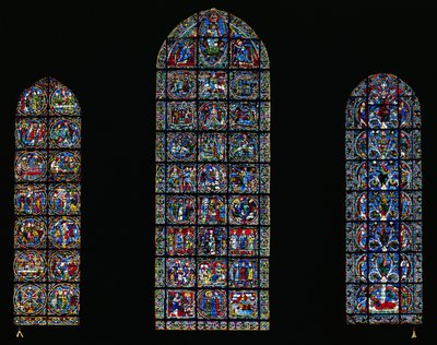 The Passion, The Nativity and the Tree of Jesse (farvet glas) (for detaljer 98063-64) af Unbekannt