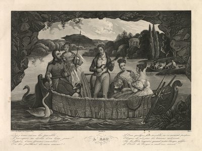 The Water, Paris, ca. 1835 (gravering) af Unbekannter Künstler
