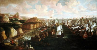 Ankomsten af William III af Orange (eller William III af England) (1650-1702) til Torbay (England) den 5. november. af Unbekannter Künstler
