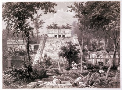 Castillo: ruinerne af mayaborgen i Tulum, Yucatan, Mexico af Unbekannter Künstler