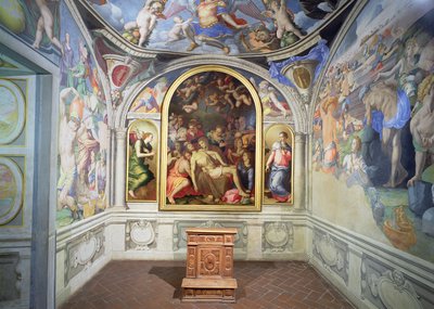 Eleonoras kapel af Toledo, designet af Bartolomeo Ammannati (1511-92) og dekoreret af Agnolo Bronzino (1503-72) ca. 1543 (foto) (for detaljer se 82440-44) af Unbekannt