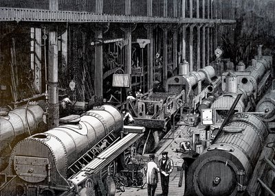 Produktionsgulvet hos Robert Stephenson and Company. af Unbekannt