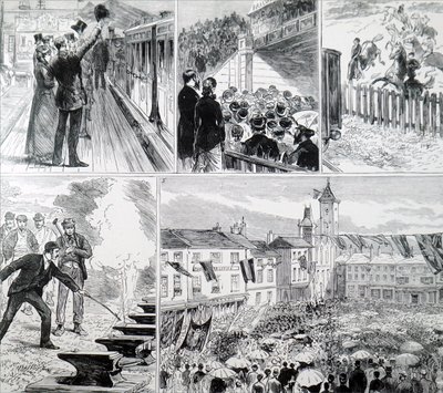 Åbningen af Newbury og Didcot jernbanen af Unbekannt