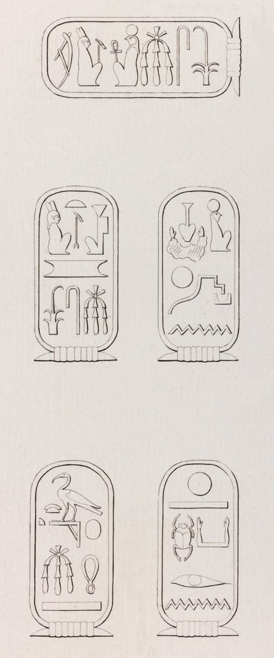 Theben: Hieroglyffer, tæt på af Unbekannt