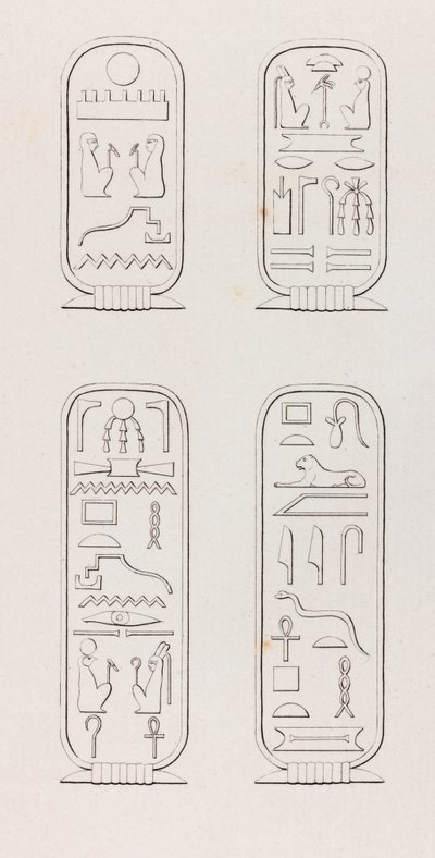 Theben: Hieroglyffer, tæt på af Unbekannt