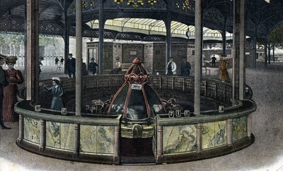 Termoturisme: la source de la sainte Grille a Vichy, Allier 1905 ca. (kurbadsturisme: Sainte-Grille-kilden i Vichy, Frankrig af Unbekannter Künstler