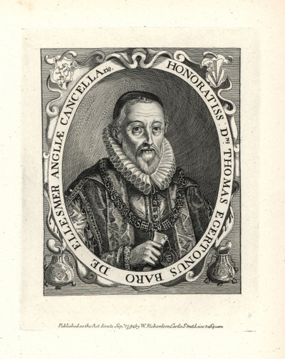 Thomas Egerton (1540-1617) af Unbekannter Künstler