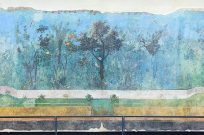 Triclinium af huset Livia, fresco, 20 - 10 f.Kr., Roms nationalmuseum (museo nazionale romano), Rom, Italien af Unbekannter Künstler