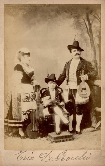 Bocchi Trio, Lombardiet, ca. 1880 (s/h-billede) af Unbekannter Künstler