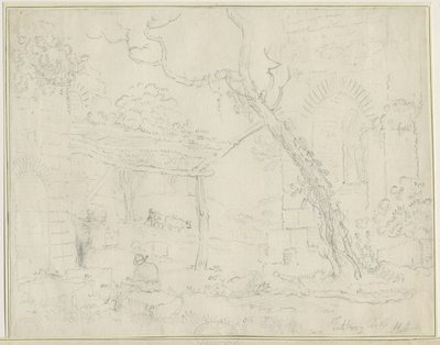 Tutbury Castle: pencil drawing, nd [? 19th cent] dani af Unbekannt