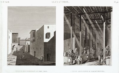 To udsigter over Alexandria, Egypten, c 1798 af Unbekannt
