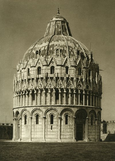 Udsigt over Baptisteren i Pisa af Unbekannt