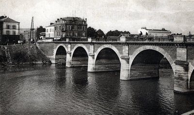 Udsigt over Marne-broen i Epernay, Marne - postkort 1910 ca Privatsamling af Unbekannter Künstler