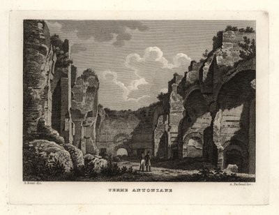 Udsigt over ruinerne af Caracalla-badene, Terme Antoniane, Rom af Unbekannt