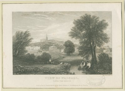 Walsall Town - North View: gravering og [1800-tallet] af Unbekannt