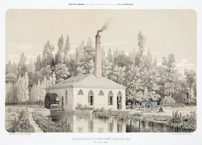 Water Power, zinkvalseværk før 1900 (Laminoir), Saint Louis, nær Bray, Frankrig af Unbekannt