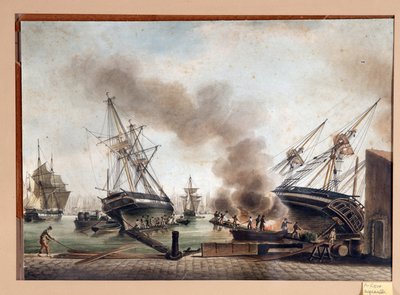 Akvarel af A. Roux. 19. århundrede Marseille, Musee du Vieux Marseille af Unbekannter Künstler