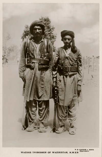Waziris stammefolk i Waziristan, N.W.F.P. af Unbekannter Künstler