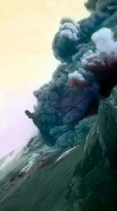 Vestsiden af Stromboli-bjerget af Unbekannter Künstler