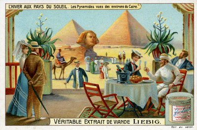 Vinter i solen: Pyramiderne set fra Cairo, Egypten af Unbekannter Künstler