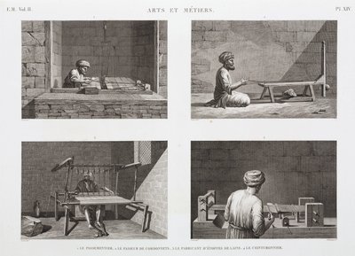 Uld og kamgarn, Vævevævning, Egypten, c 1798 af Unbekannt