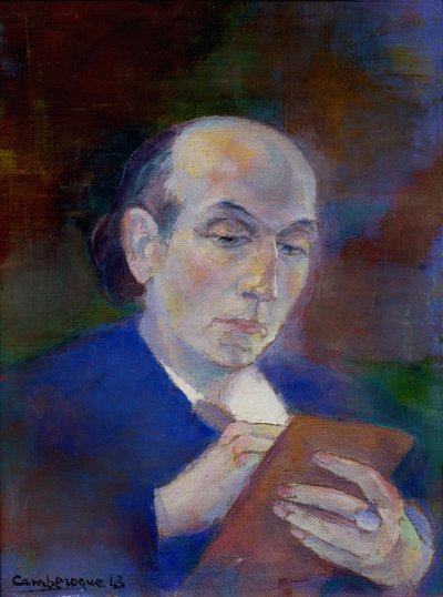 Forfatter og digter Joe Bousquet (1897-1950) på sit værelse i Carcassonne (Aude). Digteren er et repræsentativt forfatterskab, der ligger i sengen. Portræt af Jean Camberoque (1917-2001) af Unbekannter Künstler