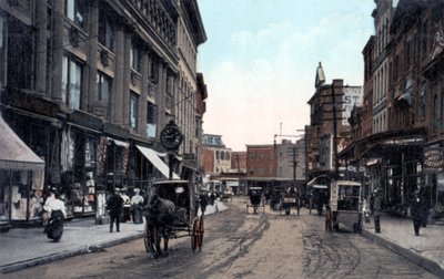 Yonkers, New York - North Broadway Street i byen nord for Bronx, New York City, begyndelsen af det 20. århundrede (postkort) af Unbekannter Künstler