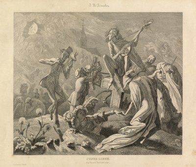 Ung kærlighed, Karlsruhe, ca. 1850 (gravering) af Unbekannter Künstler