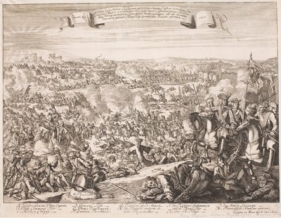 Folder om slaget ved Luzzara i 1702 af Unbekannter Stecher