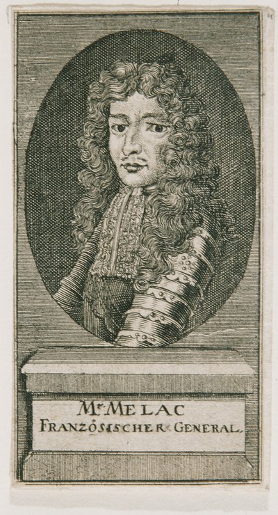 General Ezekiel du Mas Comte de Mélac af Unbekannter Stecher
