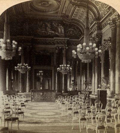 Ballroom, Buckingham Palace, London. af Underwood and Underwood