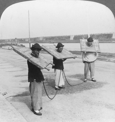 Kædebande, Soo-Chow Suzhou, Kina, slutningen af det 19. eller begyndelsen af det 20. århundrede af Underwood and Underwood