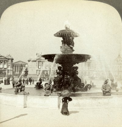 Springvand, Place de la Concorde, Paris, Frankrig. af Underwood and Underwood