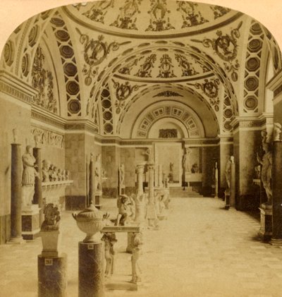 Romernes Hall, Glyptothek, München, Tyskland, 1898. af Underwood and Underwood