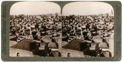 Jerusalem, set fra den nordlige mur, Palæstina, 1897. af Underwood and Underwood