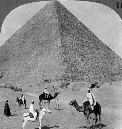Kong Khufus grav, den store pyramide i Giza, Egypten, 1905. af Underwood and Underwood